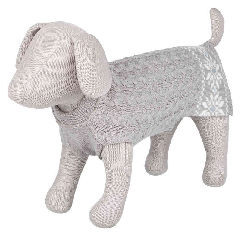 Trixie Köpek Kazağı XSmall 25 cm/30 cm Gri Köpek Kıyafetleri Trixie