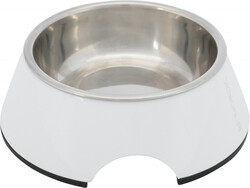 Trixie Köpek Mama - Su Kabı, Melamin / Paslanmaz Çelik, 0.2 lt / 14 cm, Beyaz - Trixie