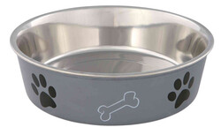 Trixie - Trixie Köpek Paslanmaz Mama ve Su Kabı 1,5 Lt / 21 Cm