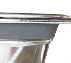 Trixie Mama Su Kabı, Tıkırtısız, Paslanmaz Çelik, 2 x 0,25 lt / 11 cm, Gri - Thumbnail