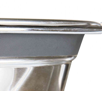 Trixie Mama Su Kabı, Tıkırtısız, Paslanmaz Çelik, 2 x 0,25 lt / 11 cm, Gri