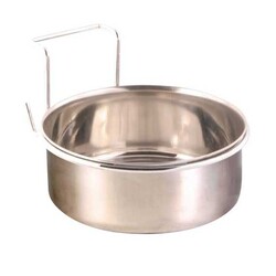 Trixie - Trixie Papağan Paslanmaz Askılı Kap 300 ML / 9 Cm
