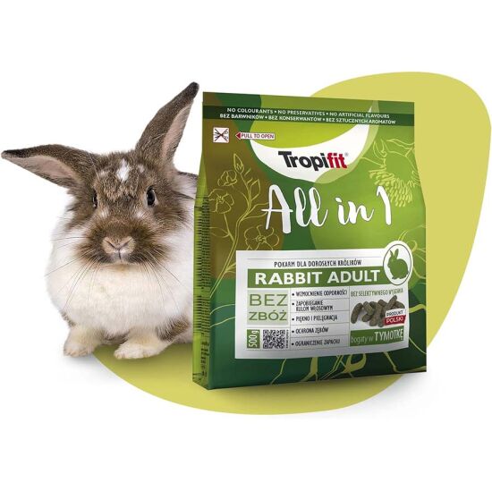 Tropifit All in 1 Adult Tahılsız Rabbit Tavşan Yemi 500 Gr - 2