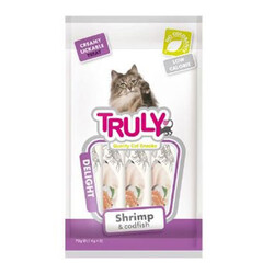 Truly - Truly Creamy Karides ve Morina Balıklı Ek Besin ve Kedi Ödülü 14 Gr x 5 - 70 Gr