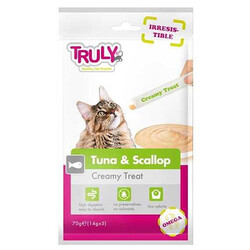 Truly Creamy Ton ve Deniz Tarağı Ek Besin ve Kedi Ödülü 14 Gr x 5 - 70 Gr - Truly