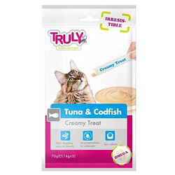 Truly Creamy Ton ve Morina Balıklı Ek Besin ve Kedi Ödülü 14 Gr x 5 - 70 Gr - Truly