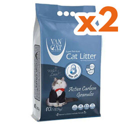 VanCat - Vancat Activate Carbon Granules Topaklanan Kedi Kumu 10 Lt x 2 Adet