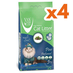 VanCat - VanCat Çam Kokulu İnce Taneli Kedi Kumu 5 Kg x 4 Adet