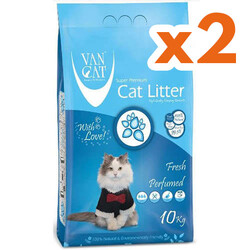 VanCat - VanCat Fresh Parfümlü İnce Taneli Kedi Kumu 10 Kg x 2 Adet