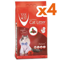 VanCat Topaklanan Naturel Doğal İnce Taneli Kedi Kumu 5 Kg x 4 Adet - VanCat
