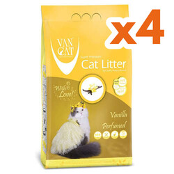 VanCat - VanCat Topaklanan Vanilyalı İnce Taneli Kedi Kumu 5 Kg x 4 Adet