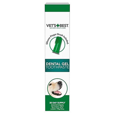 Vets Best Aloe Vera ve Nane Özlü Diş Sağlığı Köpek Macunu 100 Gr + Parmak Diş Fırçası
