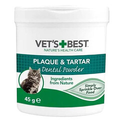 Vets Best - Vets Best Kediler için Plak ve Tartar Ağız Bakım Tozu 45 Gr