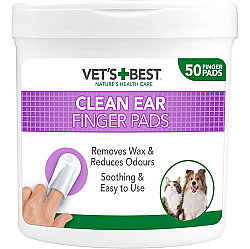 Vets Best Kedi ve Köpek Kulak Temizleme Parmak Pedi - 50li Paket - Vets Best