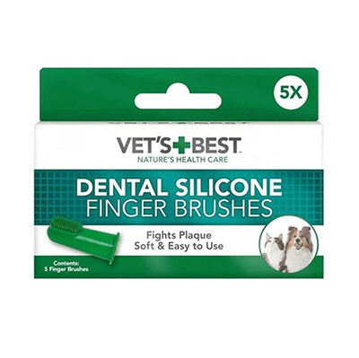 Vets Best Silikon Başlık Parmak Diş Fırçası - 5li Paket
