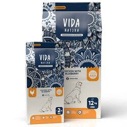 Vida - Vida Nativa Chicken With Blueberry Rice Tavuk Etli ve Yaban Mersini Köpek Maması 12 Kg