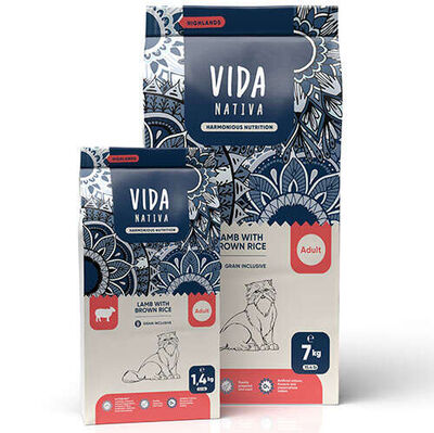 Vida Nativa Lamb With Brown Rice Kuzu Etli ve Pirinçli Kedi Maması 7 Kg