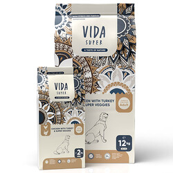 Vida - Vida Super Chicken With Turkey Tavuk ve Hindi Etli Köpek Maması 12 Kg