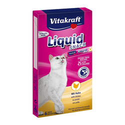 Vitakraft - Vitakraft 16424 Tavuk Etli Beta Glucan Sıvı Kedi Ödülü 6 x 15 Gr