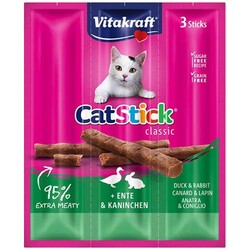Vitakraft - Vitakraft 24190 Cat Stick Mini Ördek ve Tavşan Kedi Ödülü 18 Gr (6 Gr x 3 Adet)