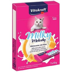 Vitakraft - Vitakraft 28819 Milky Melody Süt ve Peynirli Sıvı Kedi Ödülü 7 x 10 Gr