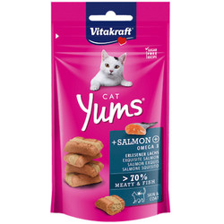 Vitakraft 28823 Cat Yums Somon ve Omega 3 Kedi Ödülü 40 Gr - Vitakraft