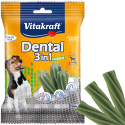 Vitakraft - Vitakraft 30891 Dental 3in1 Diş Sağlığı Köpek Ödülü 120 Gr ( 7 Sticks )