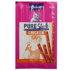 Vitakraft 59570 Pure Stick Tavuk Etli Kedi Ödül Maması 20 Gr - 4lü Sticks (4x5 Gr) - Vitakraft