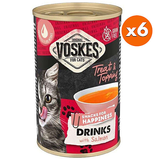 Voskes Somonlu Tahılsız Kedi Çorbası 135 ML x 6 Adet - 1
