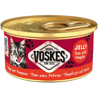 Voskes Ton Balıklı ve Balkabağı Jelly Kedi Yaş Konservesi 85 Gr - 1