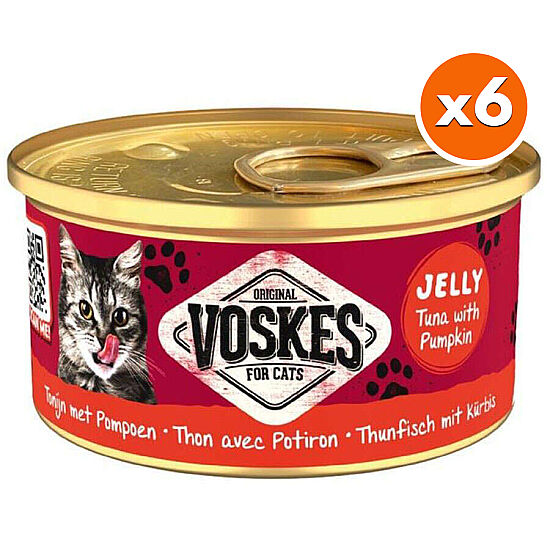 Voskes Ton Balıklı ve Balkabağı Jelly Kedi Yaş Konservesi 85 Gr x 6 Adet - 1