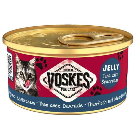 Voskes Ton Balıklı ve Çipura Jelly Kedi Yaş Konservesi 85 Gr - 1