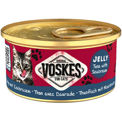 Voskes - Voskes Ton Balıklı ve Çipura Jelly Kedi Yaş Konservesi 85 Gr