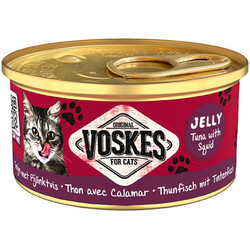 Voskes - Voskes Ton Balıklı ve Kalamar Jelly Kedi Yaş Konservesi 85 Gr