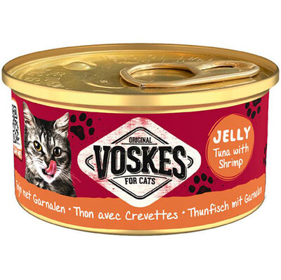 Voskes Ton Balıklı ve Karidesli Jelly Kedi Yaş Konservesi 85 Gr