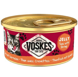 Voskes Ton Balıklı ve Karidesli Jelly Kedi Yaş Konservesi 85 Gr - Voskes