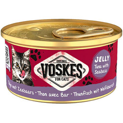 Voskes - Voskes Ton Balıklı ve Levrek Jelly Kedi Yaş Konservesi 85 Gr