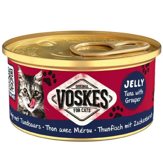 Voskes Ton Balıklı ve Orfoz Jelly Kedi Yaş Konservesi 85 Gr - 1