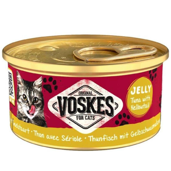Voskes Ton Balıklı ve Sarıkuyruk Jelly Kedi Yaş Konservesi 85 Gr - 1
