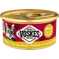 Voskes - Voskes Ton Balıklı ve Sarıkuyruk Jelly Kedi Yaş Konservesi 85 Gr