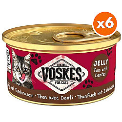 Voskes Ton Balıklı ve Sinagrit Jelly Kedi Yaş Konservesi 85 Gr x 6 Adet - Voskes