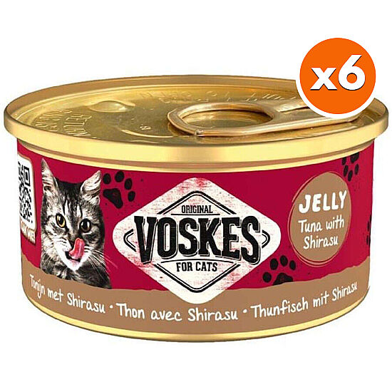 Voskes Ton Balıklı ve Şirasu Jelly Kedi Yaş Konservesi 85 Gr x 6 Adet - 1