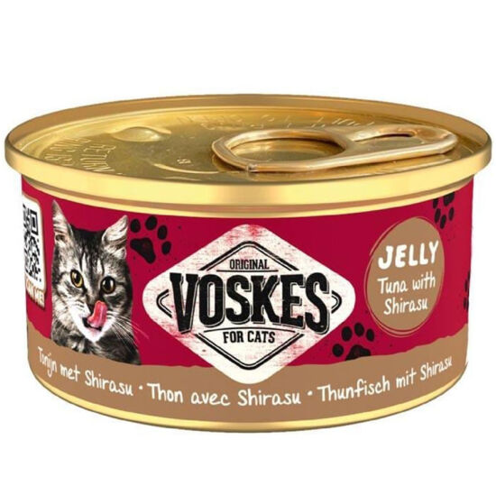 Voskes Ton Balıklı ve Şirasu Jelly Kedi Yaş Konservesi 85 Gr - 1