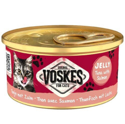 Voskes Ton Balıklı ve Somon Jelly Kedi Yaş Konservesi 85 Gr - Voskes