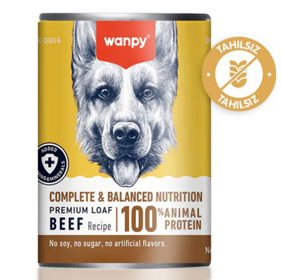 Wanpy Biftekli Tahılsız Köpek Konservesi 375 Gr x 6 Adet - 2
