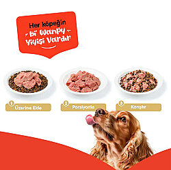 Wanpy Complete Balanced Biftekli Tahılsız Köpek Konservesi 375 Gr x 6 Adet - 5