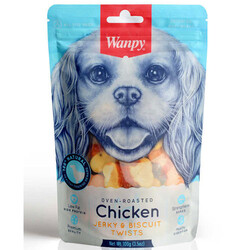 Wanpy - Wanpy Oven Roasted Bisküvi Üzeri Tavuk Sargılı Köpek Ödül Bisküvisi 100 Gr