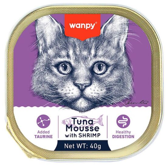 Wanpy Alutray Box Ton Balıklı ve Karidesli Kedi Yaş Maması 40 Gr x 6 Adet (Toplam 240 Gr) - 3