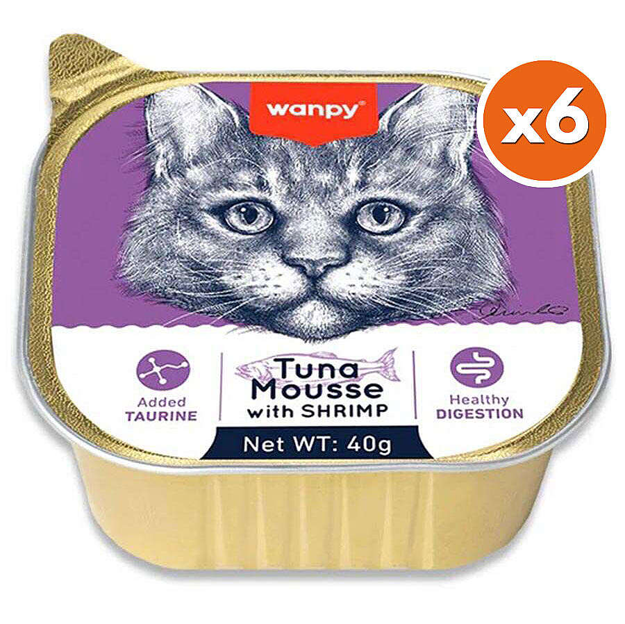 Wanpy Alutray Box Ton Balıklı ve Karidesli Kedi Yaş Maması 40 Gr x 6 Adet (Toplam 240 Gr)