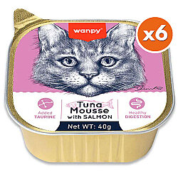 Wanpy Alutray Box Ton Balıklı ve Somonlu Kedi Yaş Maması 40 Gr x 6 Adet (Toplam 240 Gr) - Wanpy